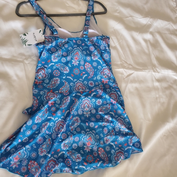 One piece swim dress light blue . Size L 12/14 - Picture 4 of 4